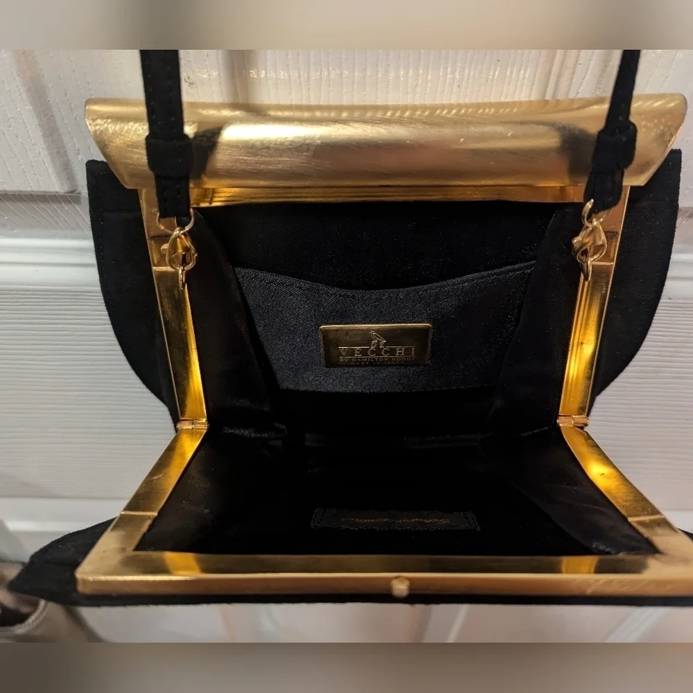Vintage De Vecchi By Hamilton Hodge Suede Handbag